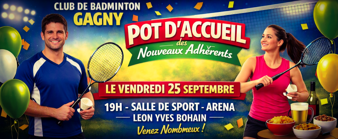 pot d&rsquo;accueil Le vendredi 25 septembre  à 19h🍾🥂🍾